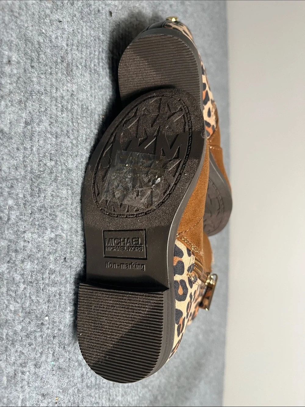 Michael Kors Kids Tan Suede Ankle Boots